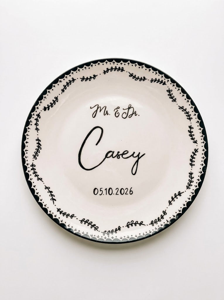 Last Name Wedding Plate